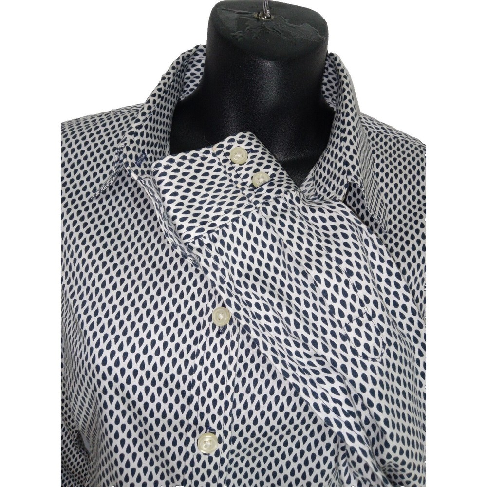 Banana Republic Women's Non Iron Shirt Business Collared Long Sleeve Geomatric 6 - Picture 3 of 9